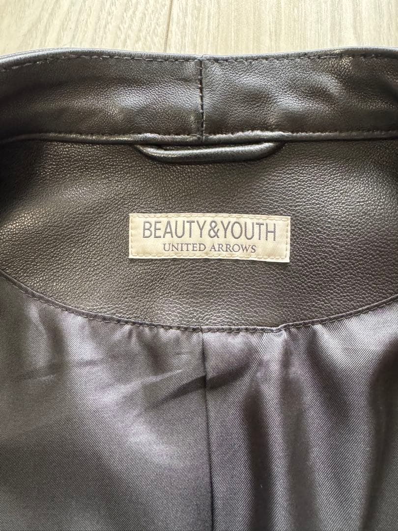 割引特価！BEAUTY&YOUTH ブラックM シングルライダースジャケット