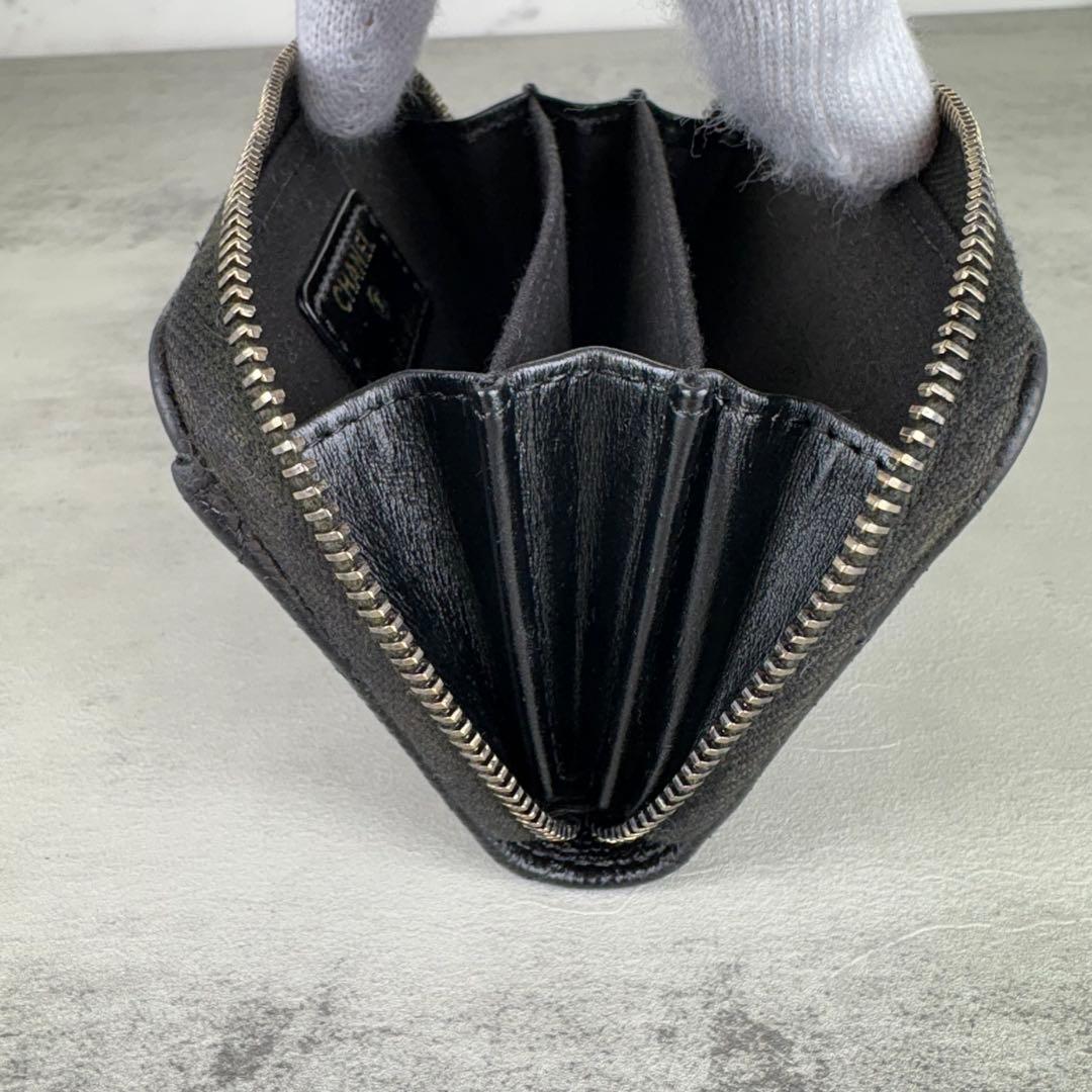 CHANEL キャビアスキン　マトラッセ　ケース　カードケース