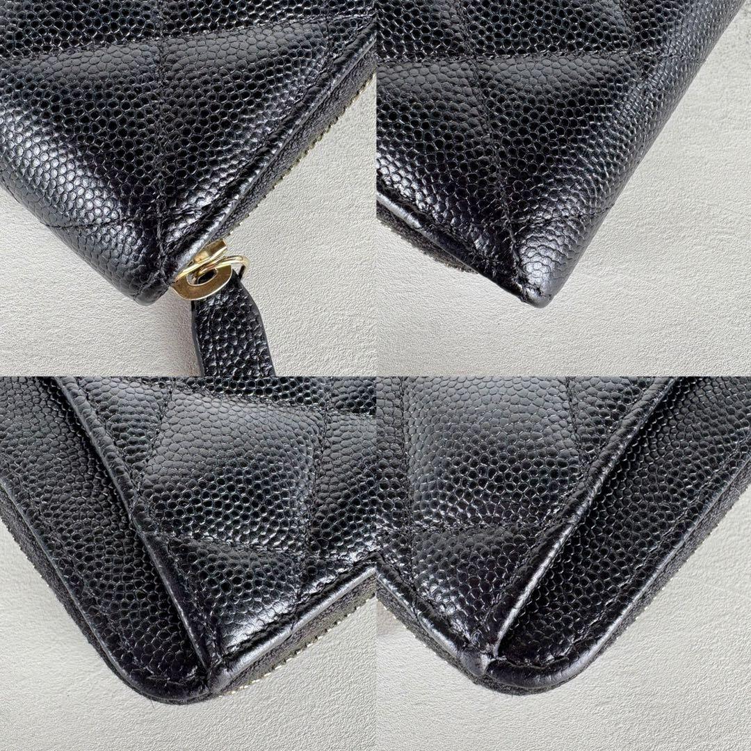 CHANEL キャビアスキン　マトラッセ　ケース　カードケース