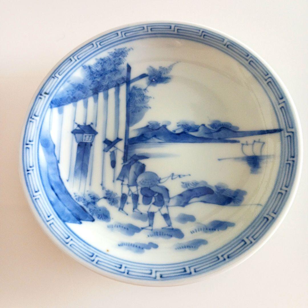 古伊万里　染付皿　15.5センチ