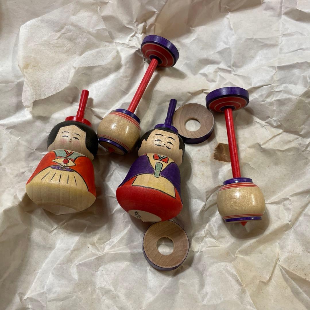 江戸独楽　こま　広井道顕　こけし