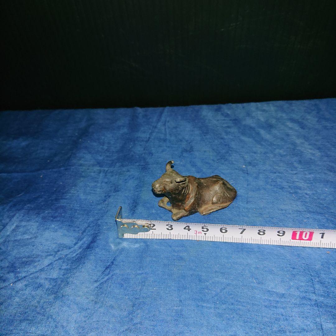 一千年古銅製飾り牛古銅器