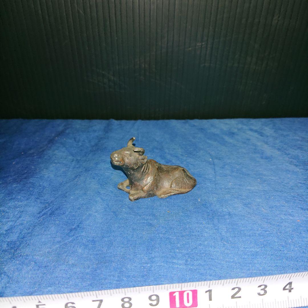 一千年古銅製飾り牛古銅器