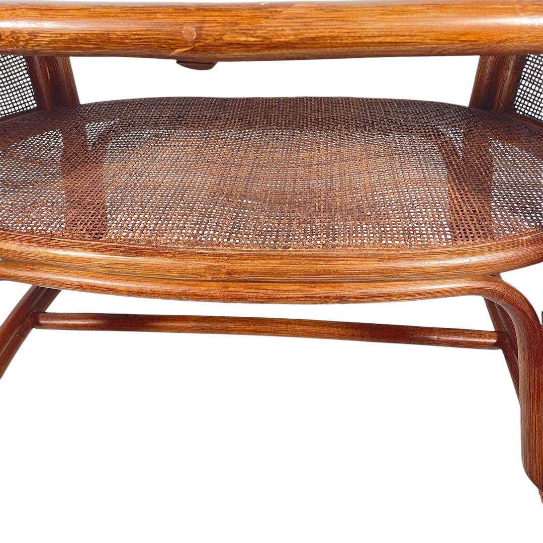 HR426 【レアデザイン】籐　ラタン　サイドテーブル　センターテーブル