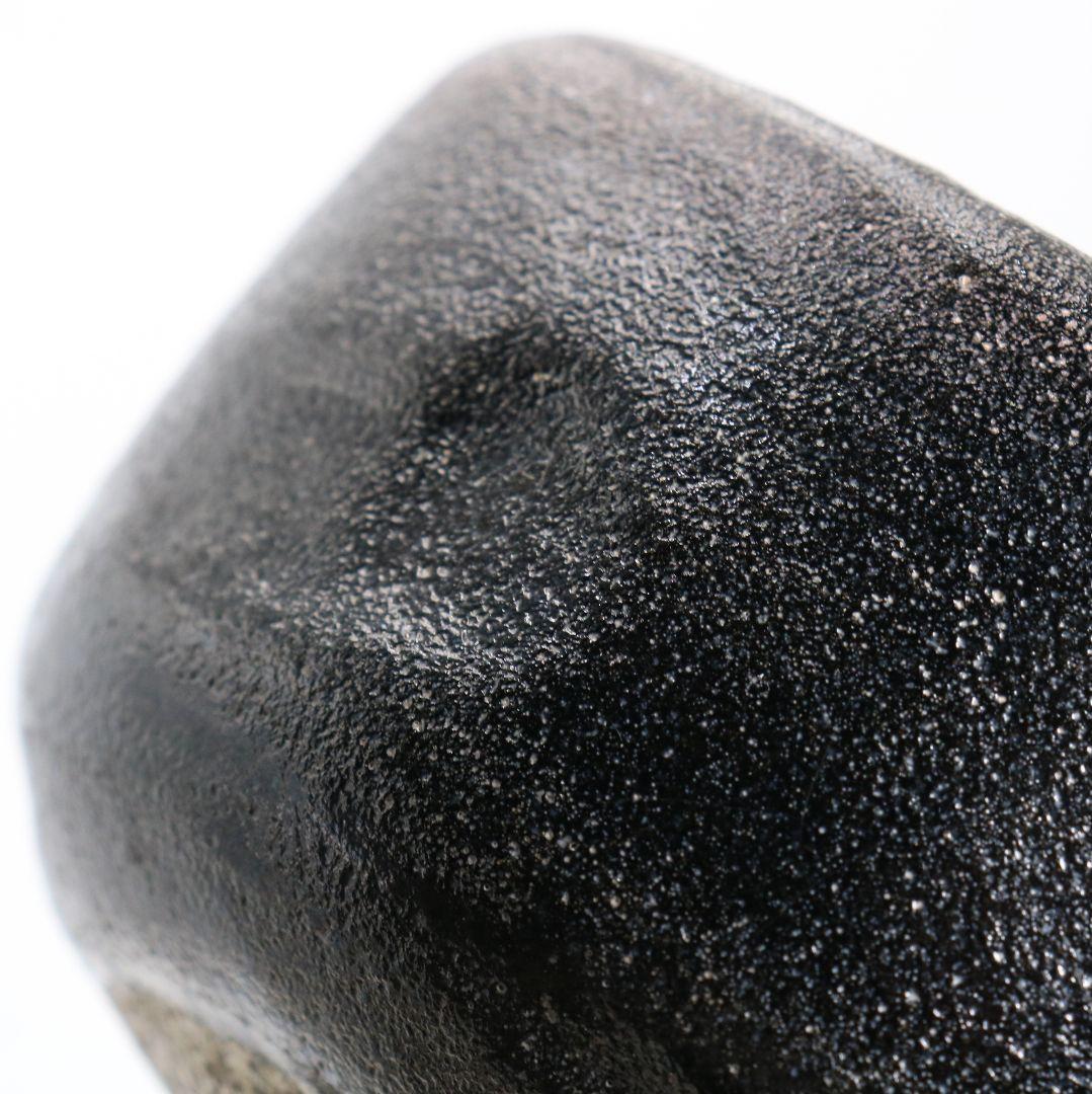 九代 楽吉左衛門 了入作 黒 茶碗 茶道具　M836