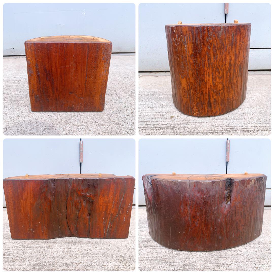 【稀少】昭和レトロ 木製 天然木 欅材 一枚板 脚付き座卓 センターテーブル