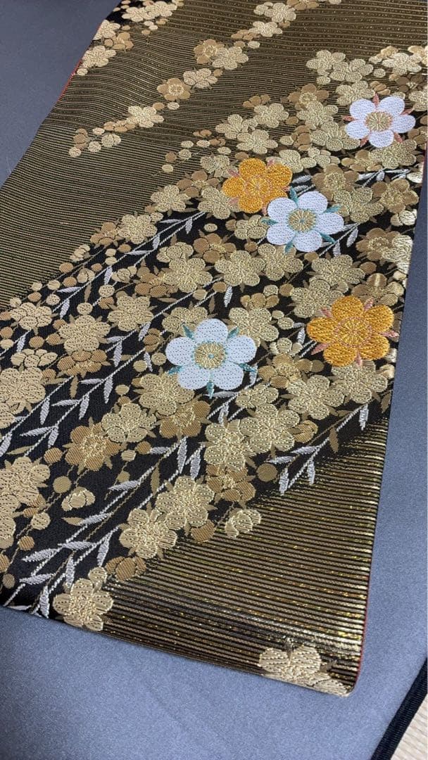 振袖　フルセット5点セット　【346i 】正絹　成人式　青系