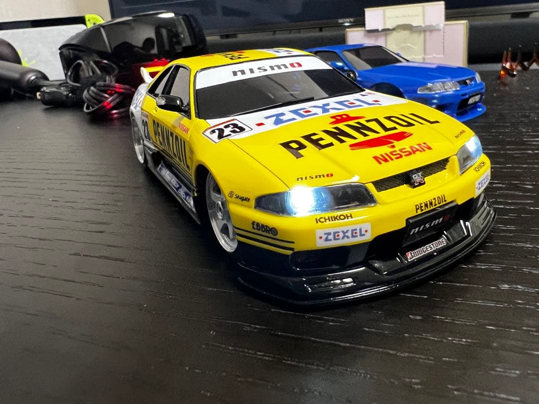 ミニッツ　R33 GT-R フルLED フルエアロ　写真追加