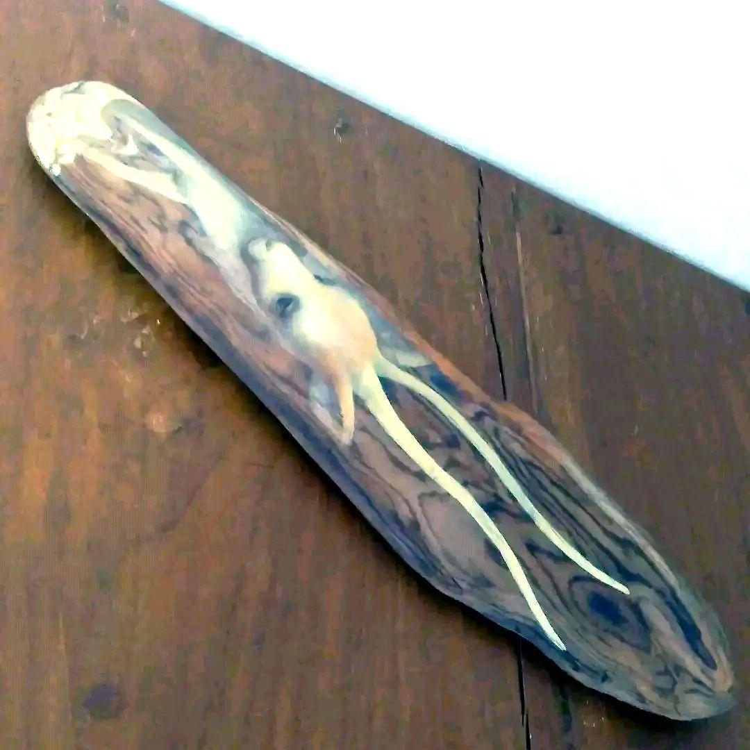 一時値下げプロ作家壁掛け超絶流木アート工芸品　世界観流木絵画　不思議な鹿？