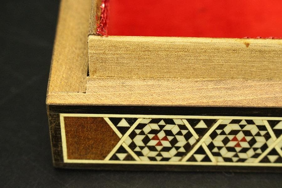 高幾何学模様 象嵌 箱(ZE365)