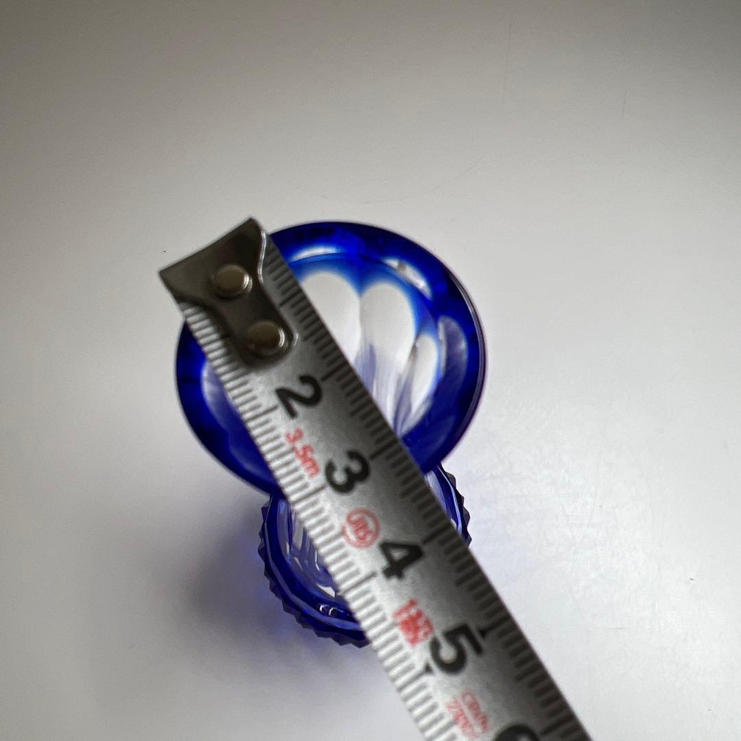 島津磯斉　薩摩切子色被ガラス鶴首花入　共箱　高さ15㎝　東Y7-0717⭐︎1F