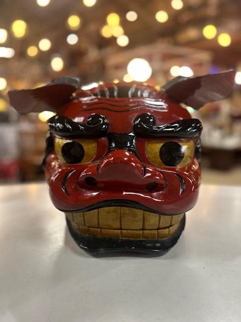 獅子頭　獅子舞　雄・雌　縁起物　実物木彫