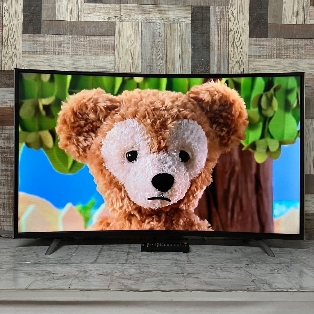 即日受渡❣️全国送料込48型スタイリッシュ曲面液晶テレビWチューナー新品リモコン