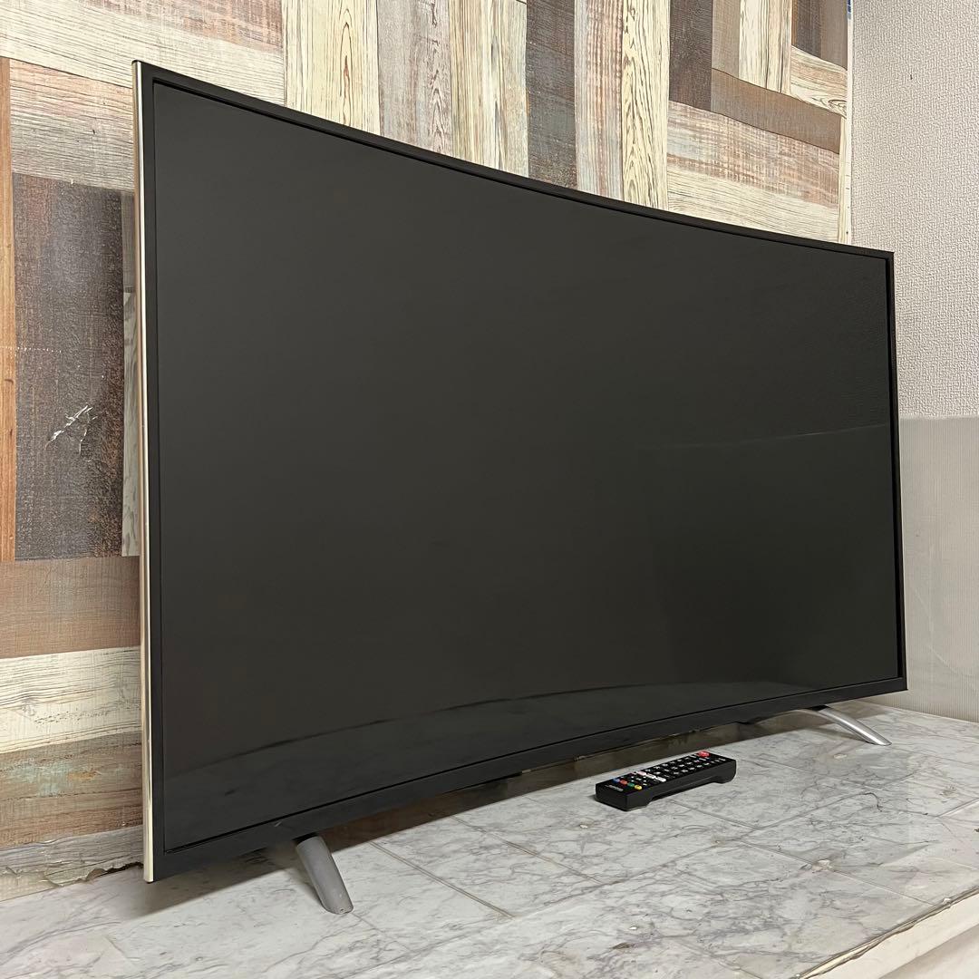 即日受渡❣️全国送料込48型スタイリッシュ曲面液晶テレビWチューナー新品リモコン