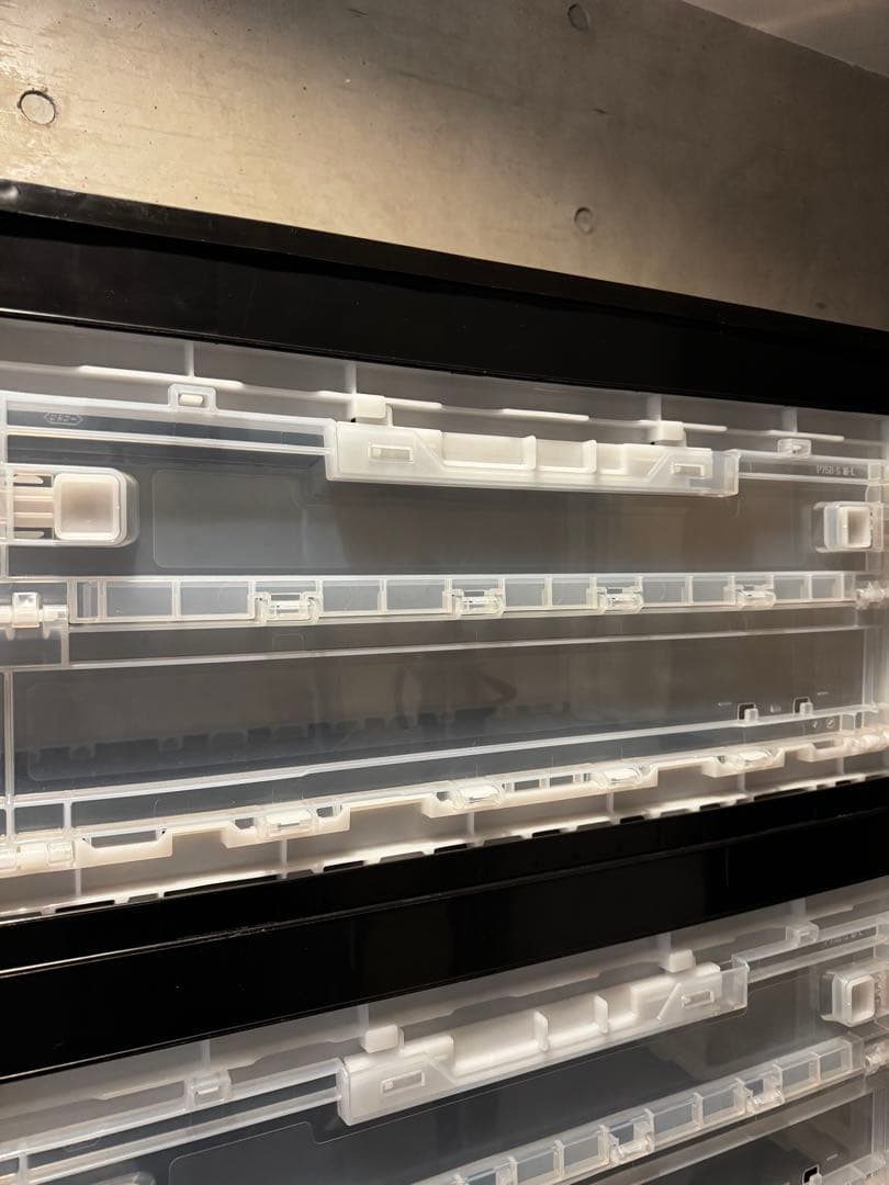 透明プラスチック 5段収納ボックス コンテナ　オリコン5段×3 15個