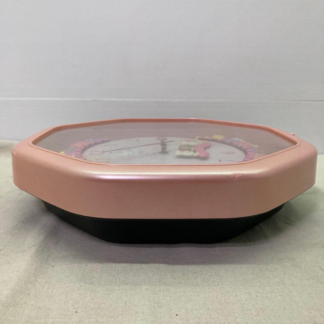 【動作確認済み★2000年製】ハローキティ　メロディ壁掛け時計　可動　サンリオ