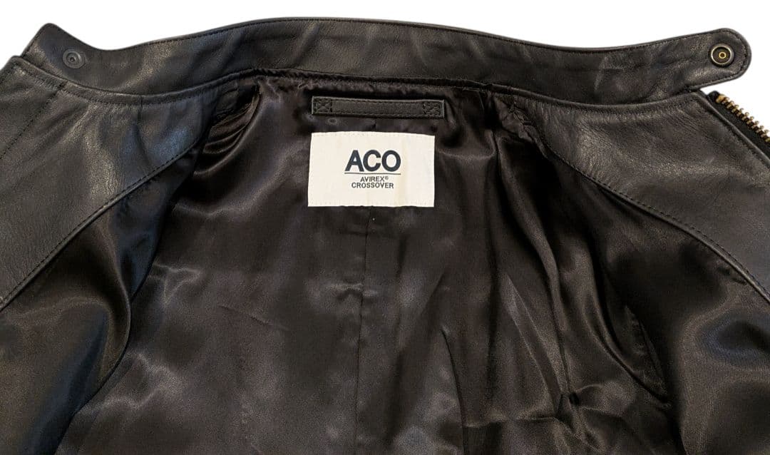 AVIREX 牛革 シングルライダースジャケット