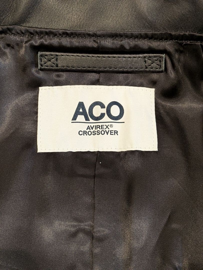 AVIREX 牛革 シングルライダースジャケット