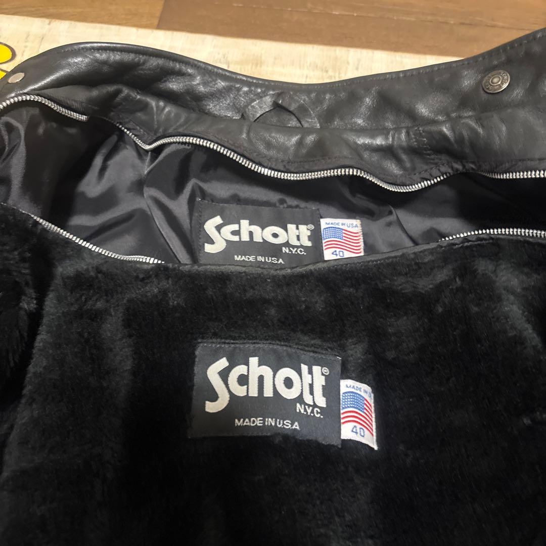 超美品‼️schott641SP 40インチシングルライダース　インナーボア付