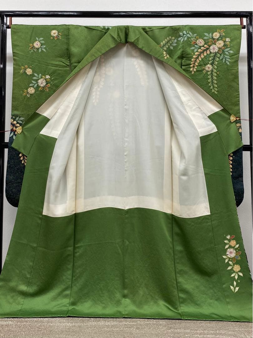 振袖 桐屋 翠山工房 臈纐纈師 豪華 金駒 絞り 紋意匠 身丈cm