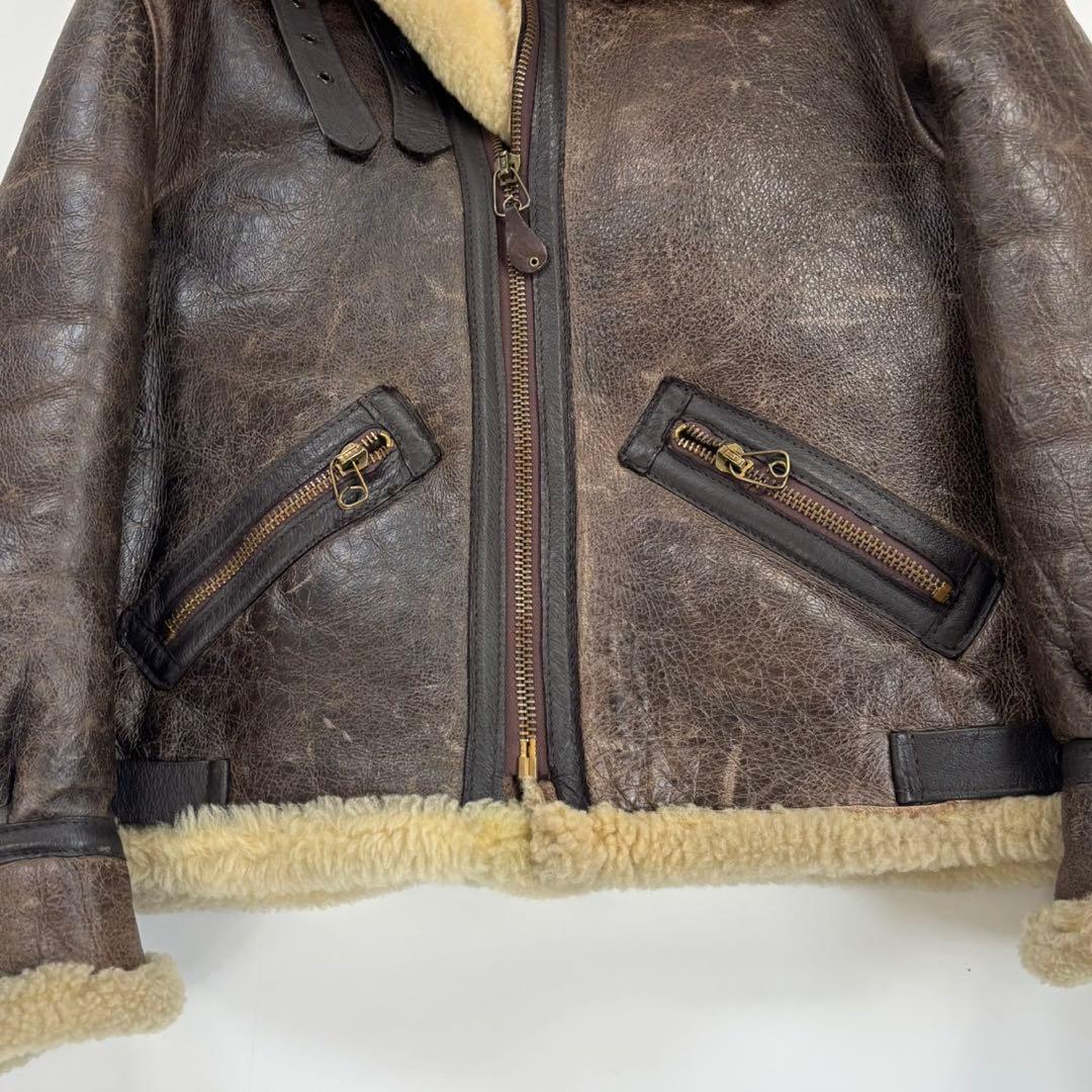 希少42サイズ　SCHOTT　B-3　フライトジャケット　ゴールド金具