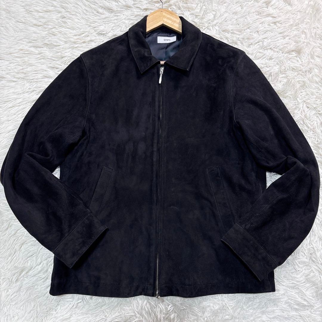 美品 シップス レザージャケット 近年モデル ダブルジップ ヤギ革 スウェード