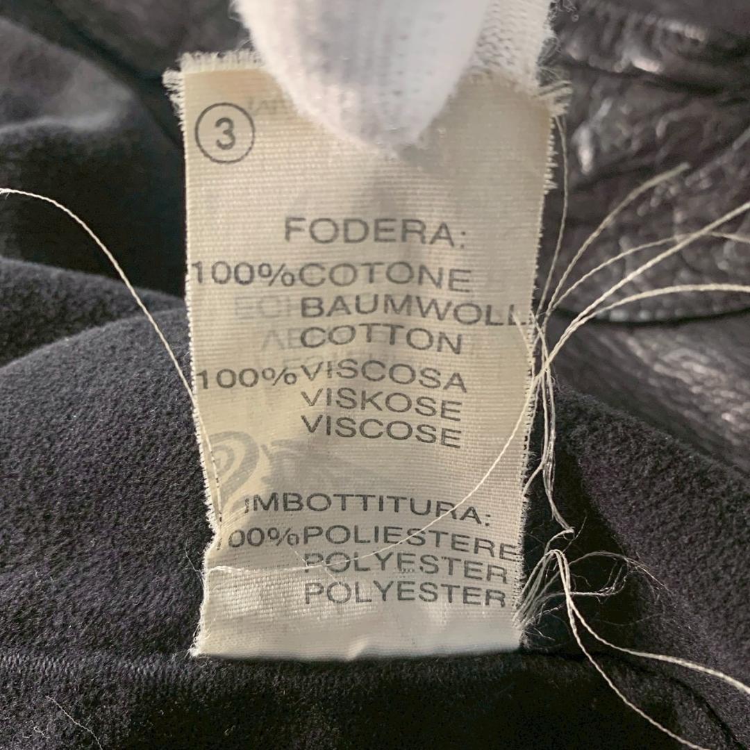 【本革】スチェットロ レザージャケット L ブラック イタリア製 ビッグサイズ