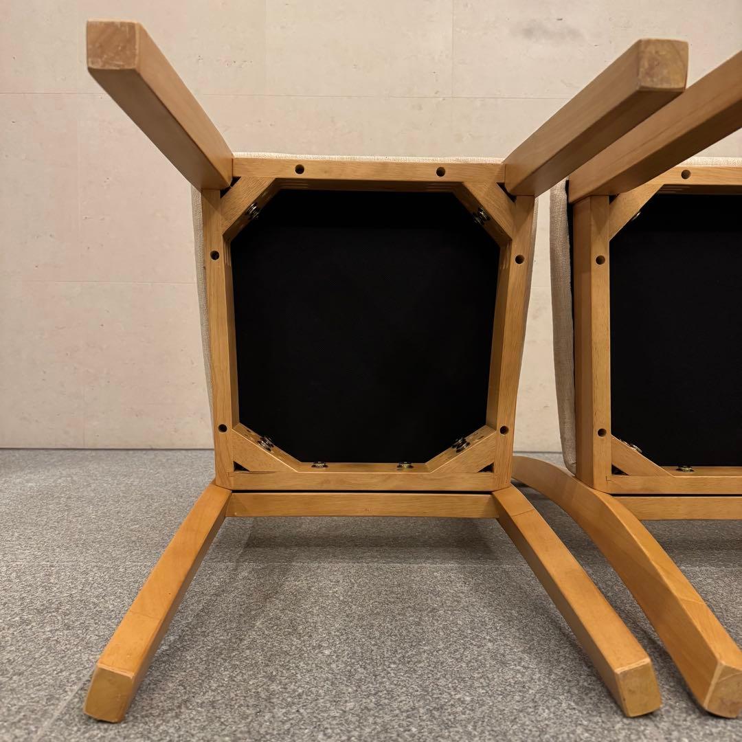 木製ダイニング3点セット 2人用 幅75cm ナチュラル