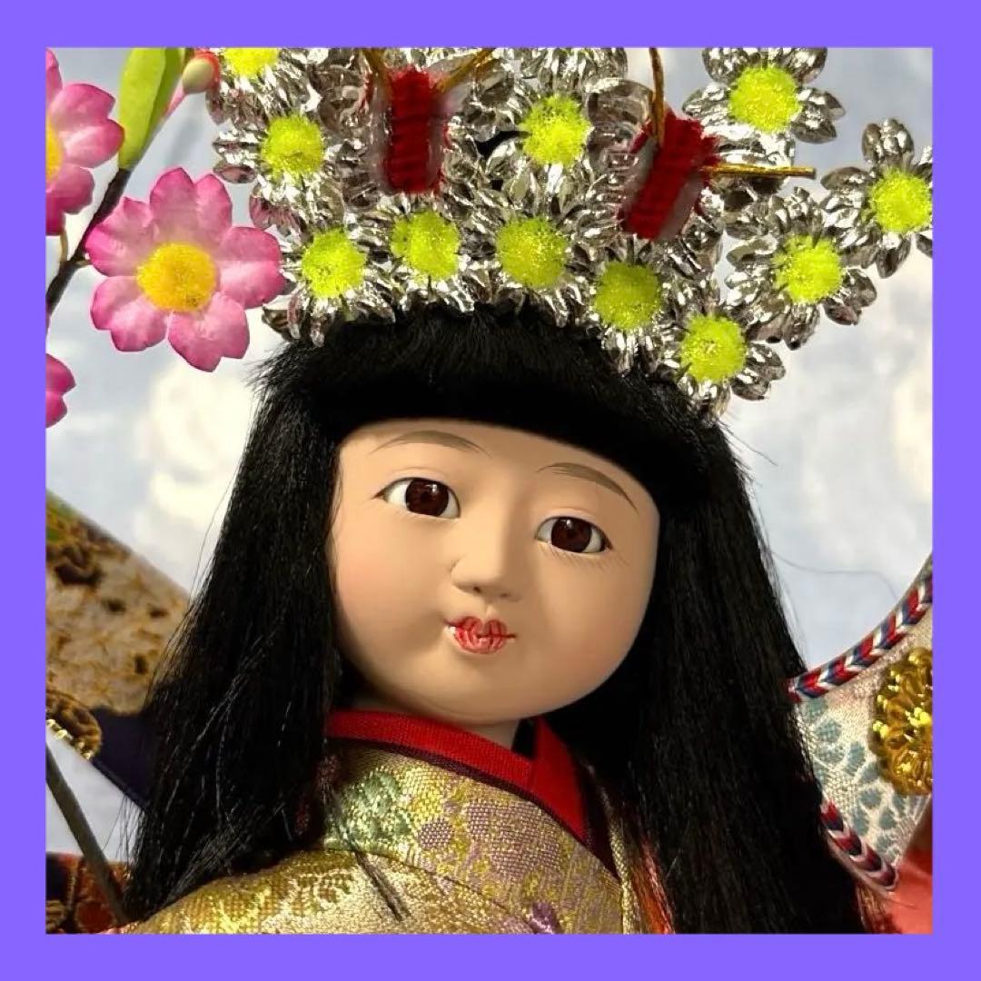 八重垣姫 赤姫 豊玉作 特選舞踊人形 衣装人形 日本人形 舞踊 兜 市松人形