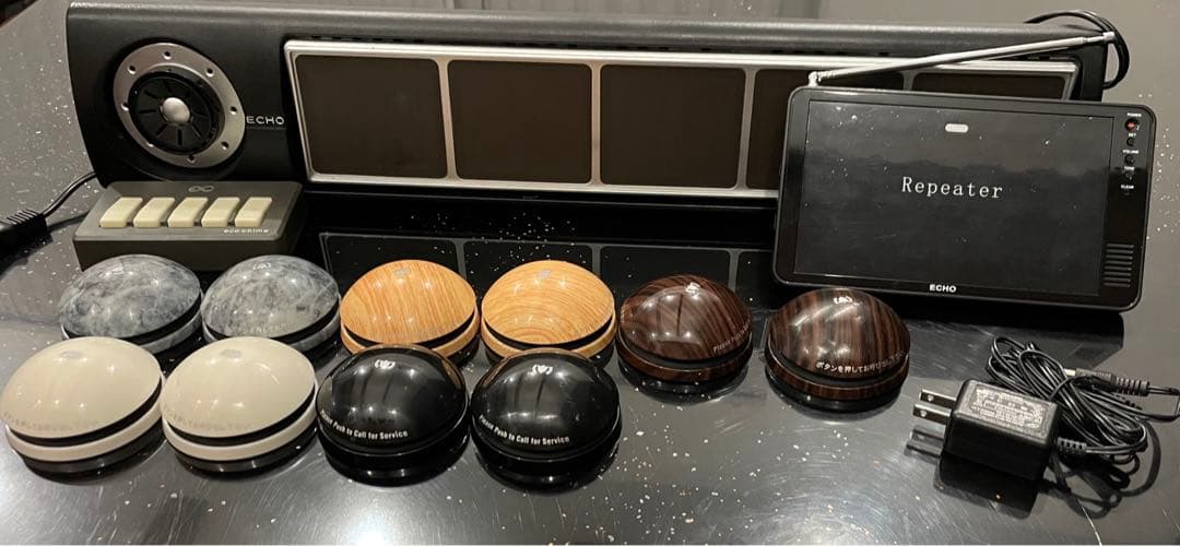 エコチャイム　呼び出し機10台、ワイヤレス番号消し機