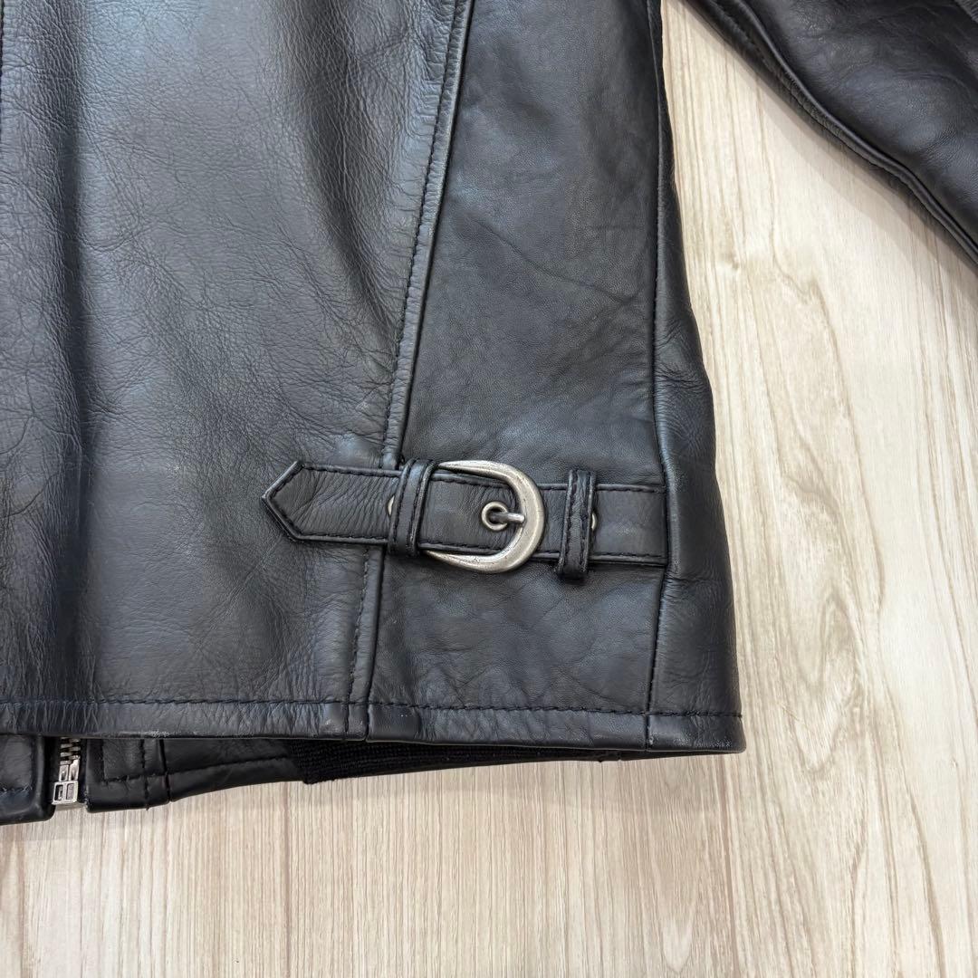 Liugoo Leathers レザージャケット ブラック L 牛革 中綿入り
