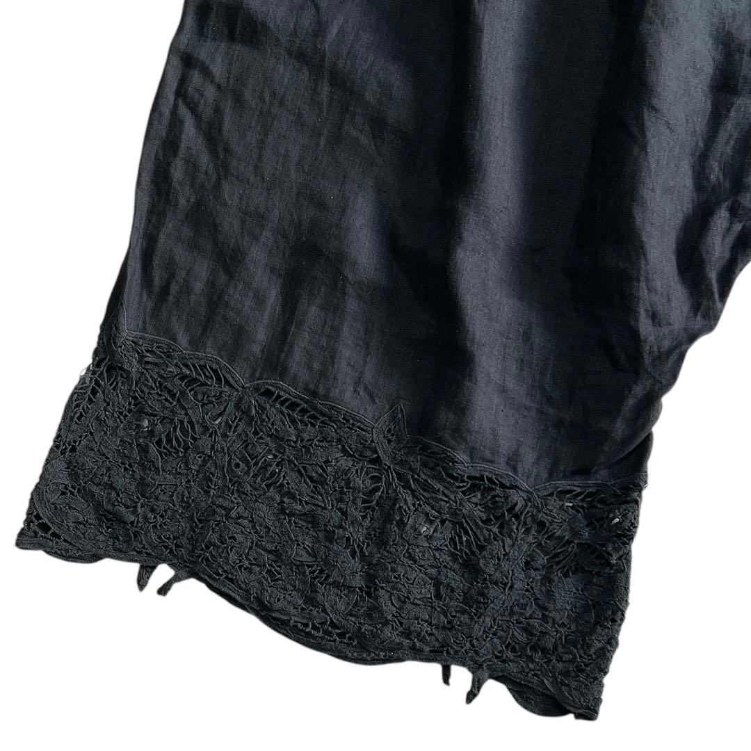 ヴラスブラム Vlass blomme コルトレイクリネン レースサルエルパンツ