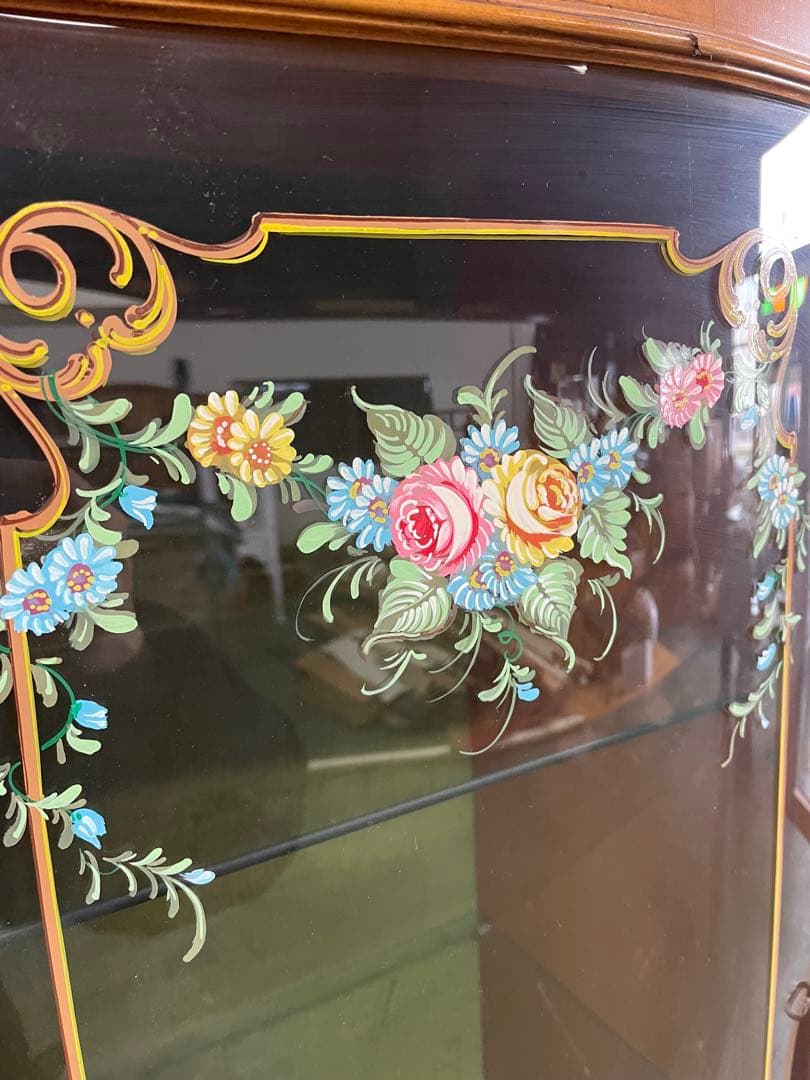 らんイタリア製　大型アンティークキャビネット