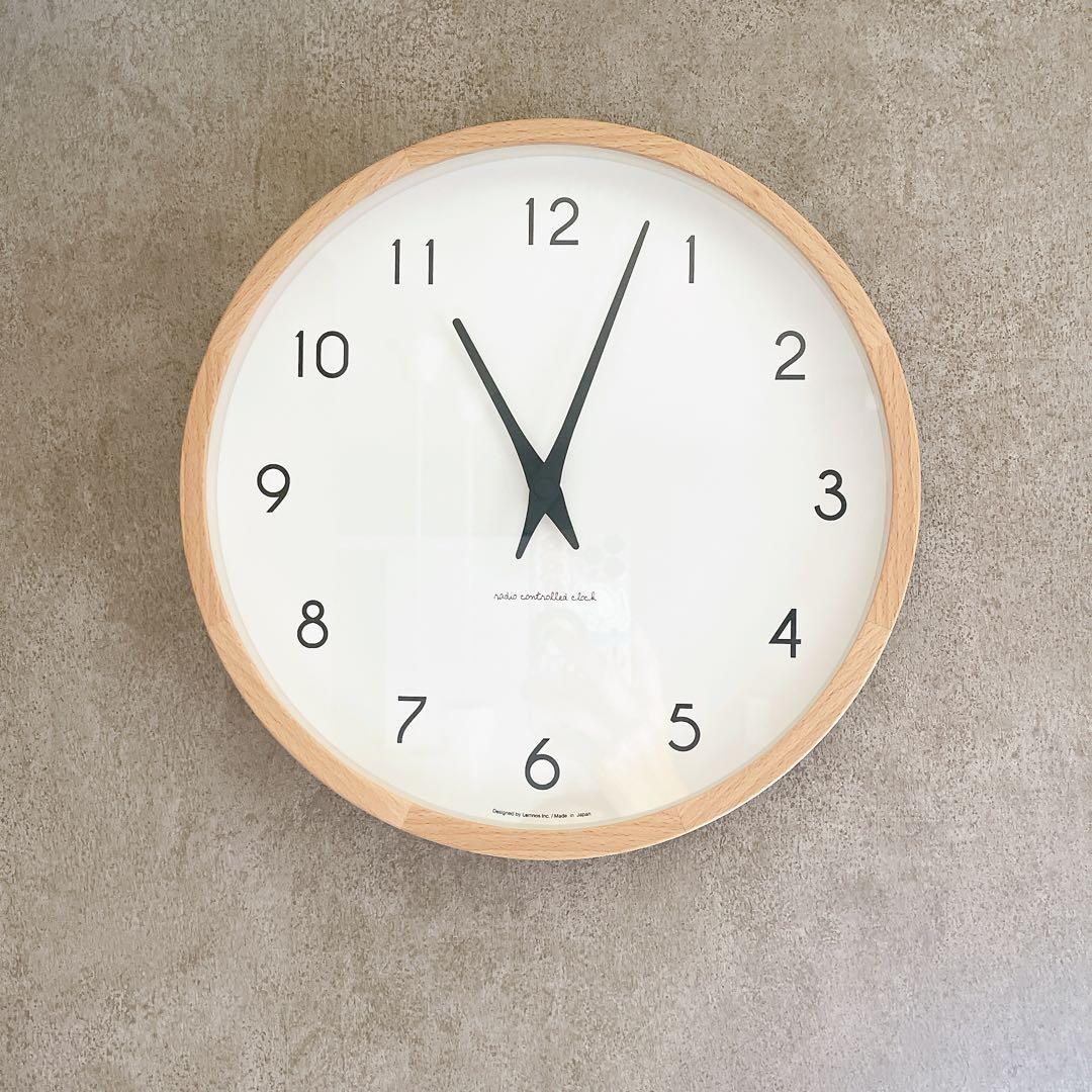 【極美品】Lemnos レムノス ACTUS 電波時計 掛け時計 ナチュラル