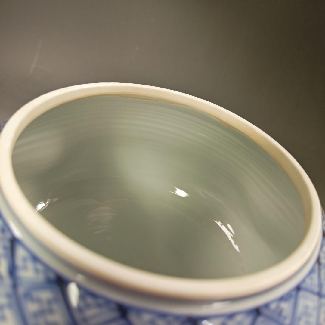 イ864 水指『平安　高野昭阿弥造』『青華　祥瑞写染付密柑　水指　共箱』茶道具