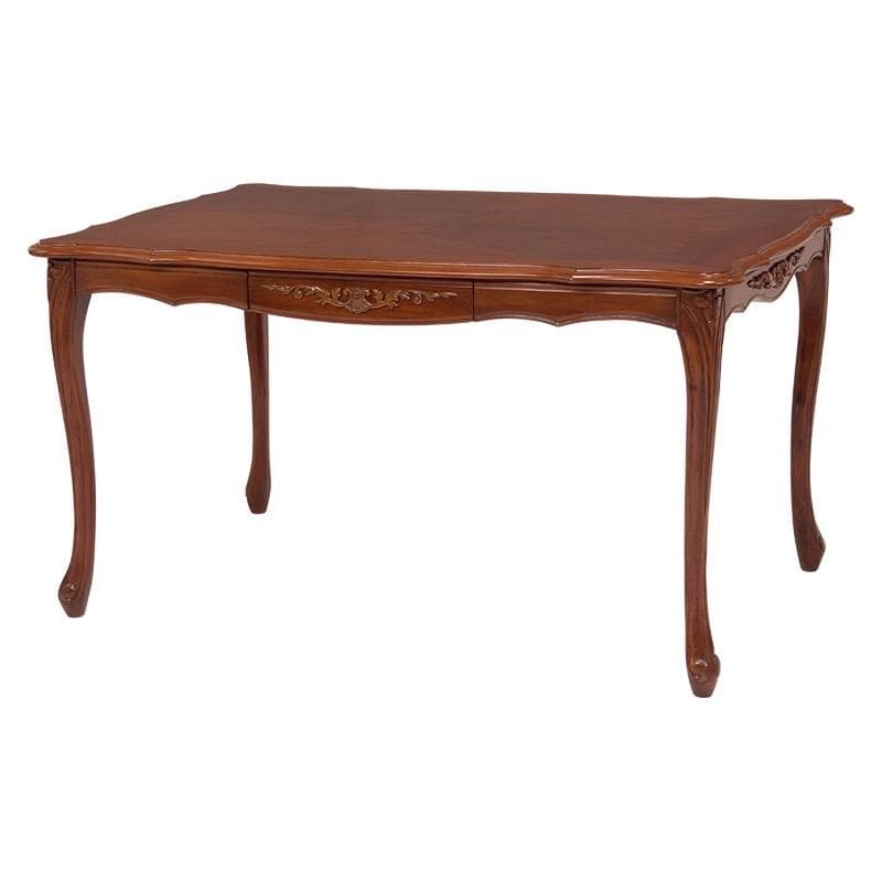 みるく＆はにー　ダイニングテーブル　ワイド135　手彫り