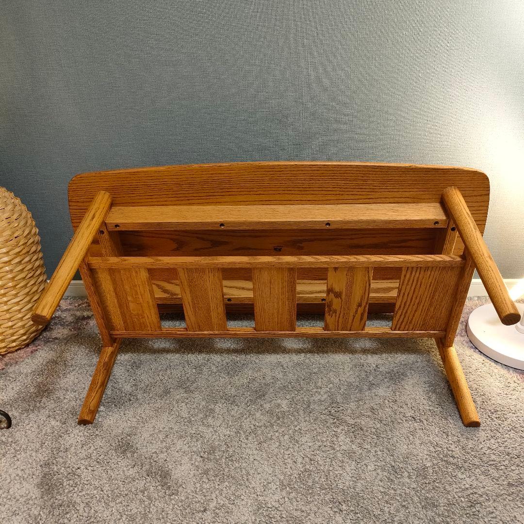 【ひつじ】MOMO NATURAL 収納棚付きローテーブル