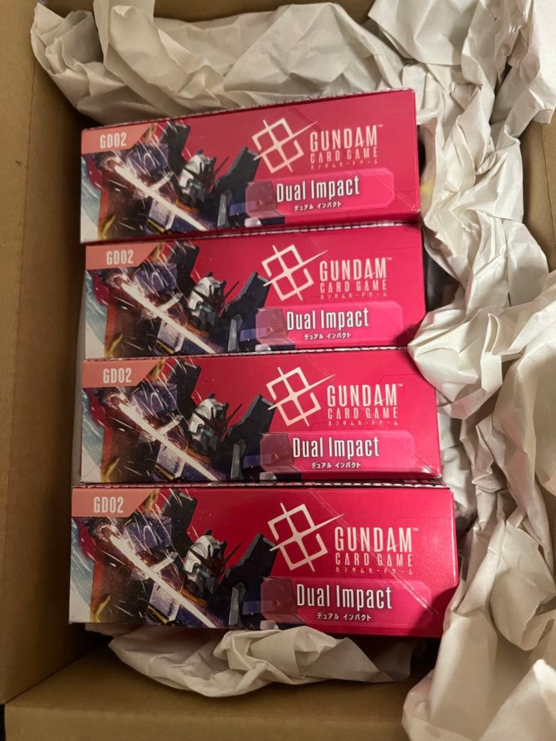ガンダムカードゲーム　dual impact 4box 新品未開封　テープ付き