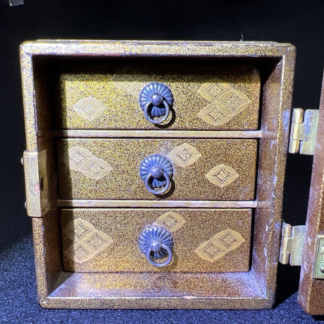 極上蒔絵小箪笥　木箱付　最大長さ約12㎝　東Y8-0105☆2Fチヒエ