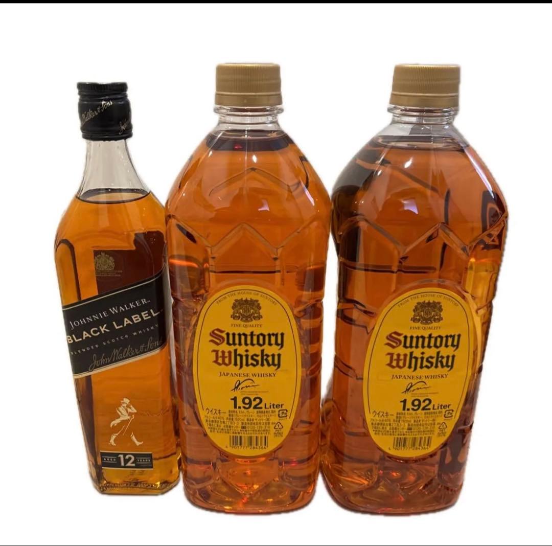サントリーウイスキー 1.92L 2本ジョニーウォーカー ブラックラベル 12年