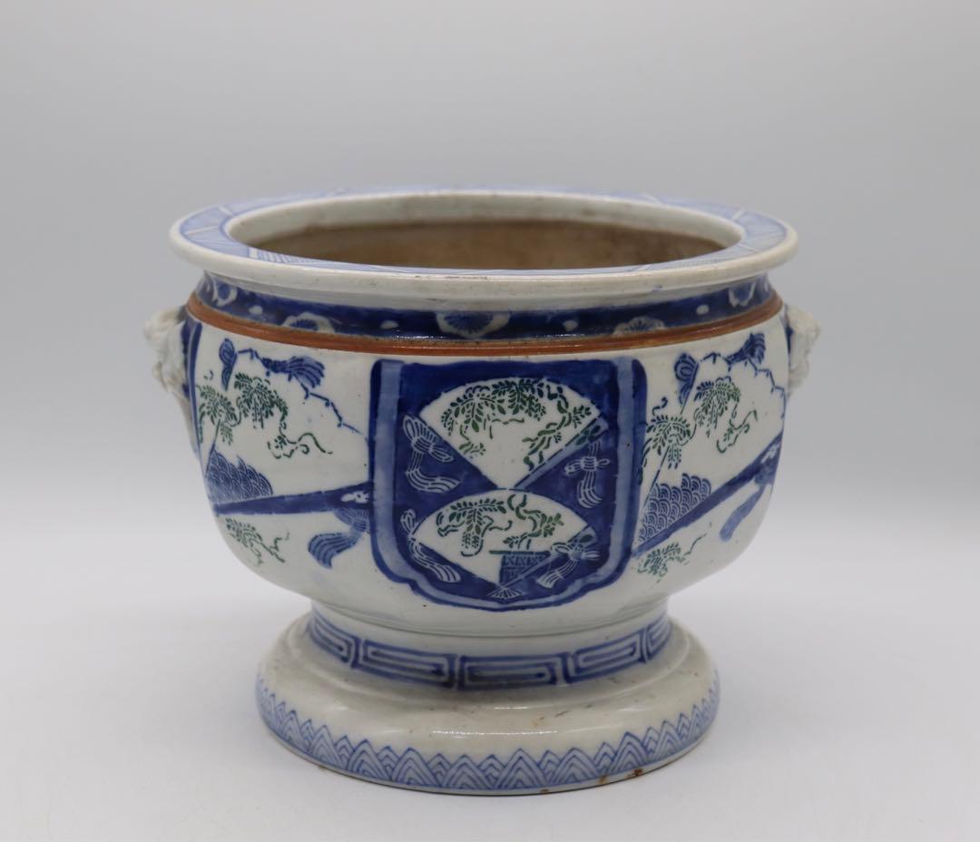 明治期　伊万里　香炉　初期印判　送料込み0515