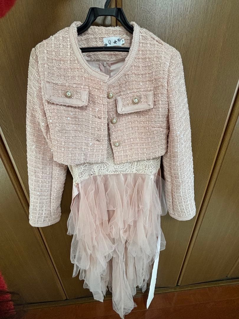 ピンク チュールワンピース×ジャケット M ｜オケージョン・パーティー