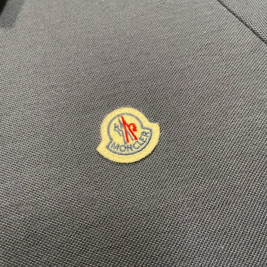 モンクレール　MAGLIA 半袖ポロシャツ ネイビー/ホワイト　S