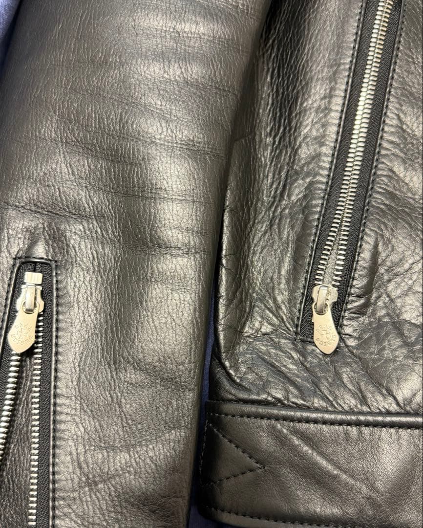 ディールデザイン レザー シングルライダースジャケット