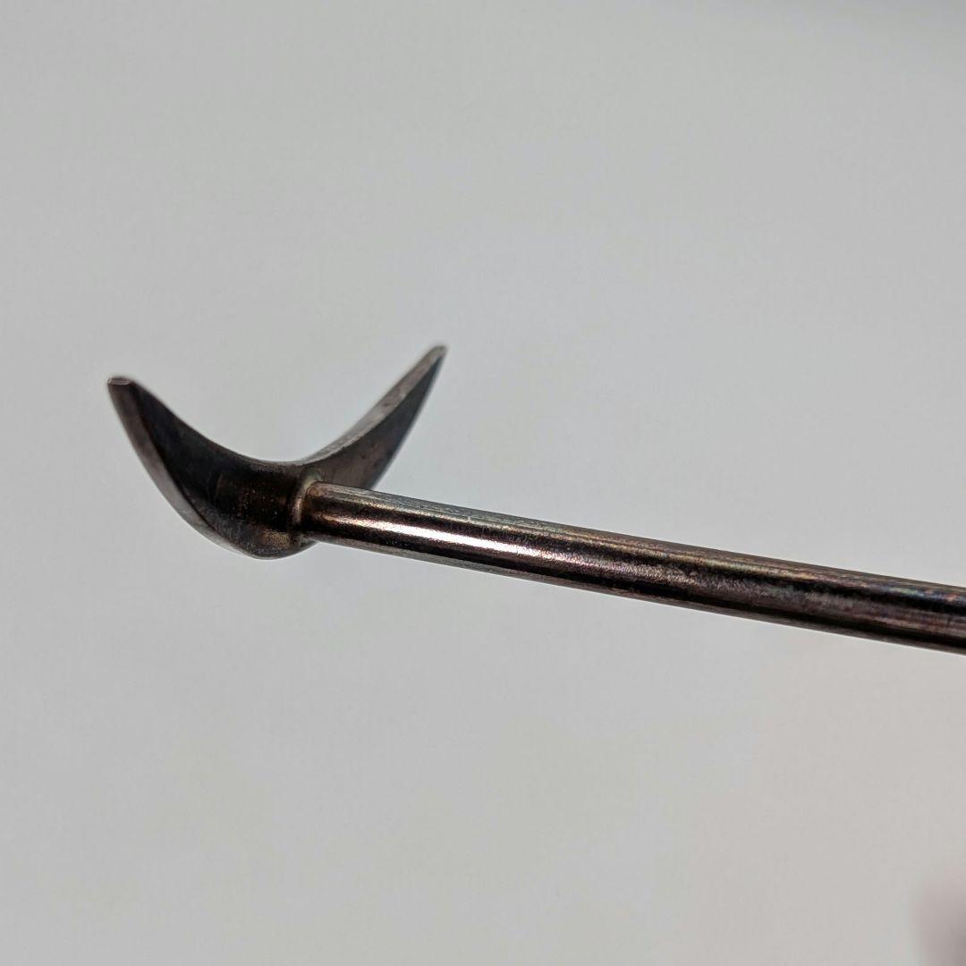 【塗・前端雅峯】【金具・蒼雲 作】 南鐐金具 扇子掛 共箱 純銀 茶道具 茶器