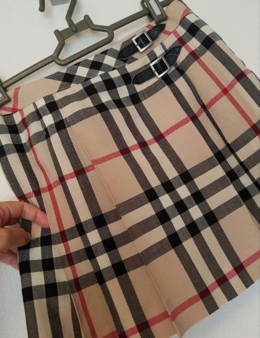 バーバリーロンドンキッズスカート本革ベルトフォーマル 入学 卒園 美品