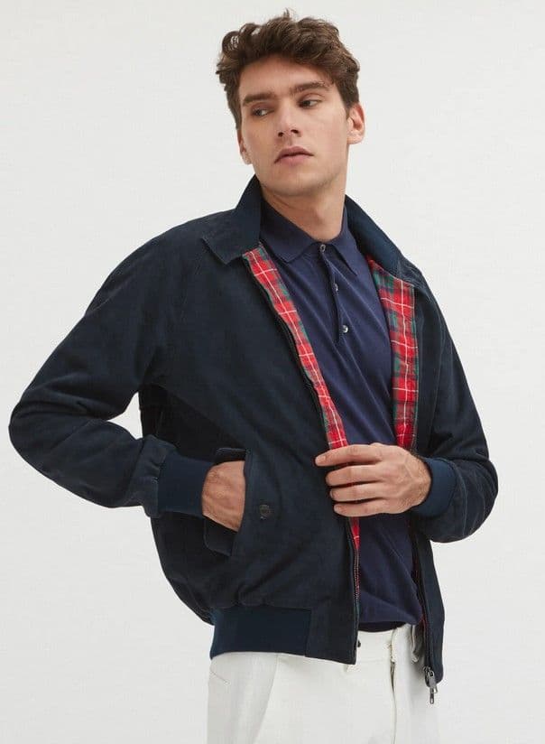 試着のみ バラクータ スエード G9 レザー ブルゾン ネイビー 42