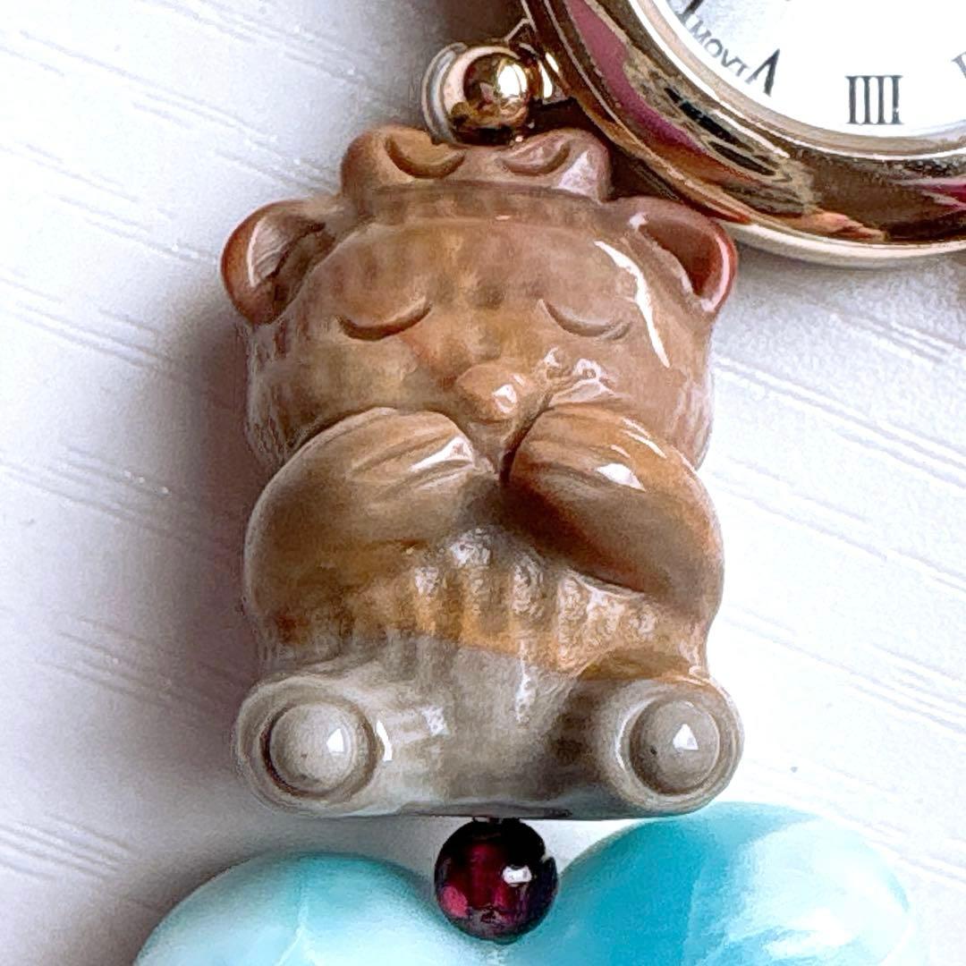 みーちゃん様♥️ラリマー＆アラシャン くま・ストロベリー大粒いちご天然石ブレス時計