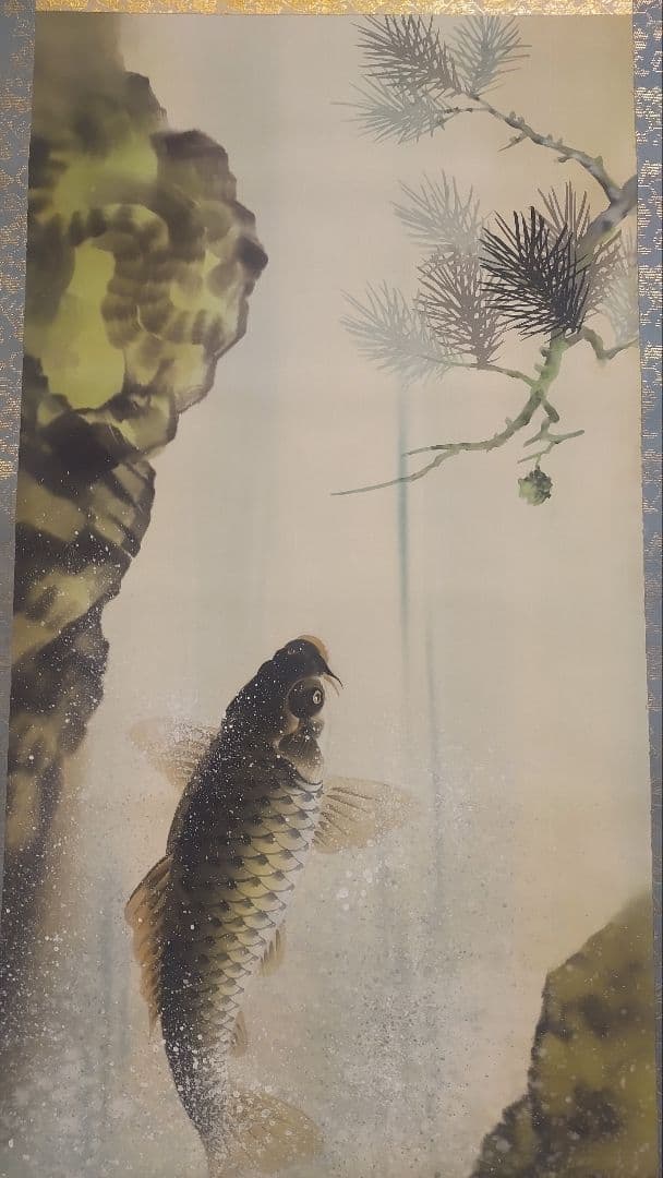 ご希望額まで値下げ～@孔雀・猛虎・滝鯉 いろいろ鳥獣画の肉筆掛軸3本セット