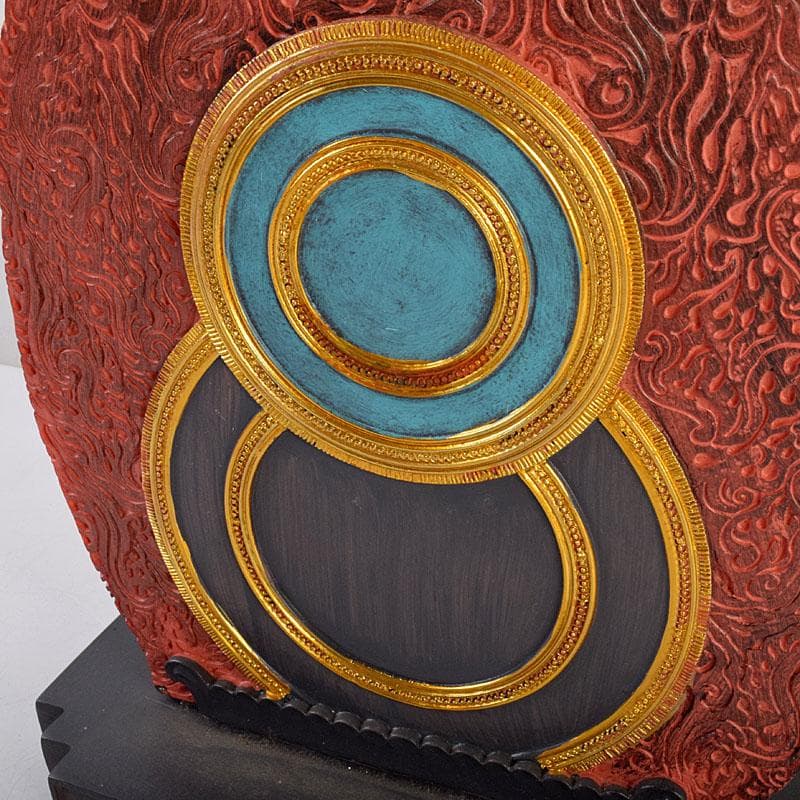 仏教美術　樹脂製　彩色　不動明王坐像　仏像　M　8680